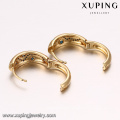 93380 Environmental copper earring fancy women jewelry turquoise paved huggies earrings